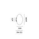 mirror luminaire PERLEZ CLIP IP44 3.0 - Ø 20CM IP44, white dimmable