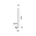 Wever & Ducré Lampadaire FINLIN 1.0 réglable, avec diffuseur, avec variateur à cordon IP20, noir mat gradable