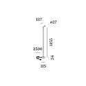 floor lamp MATCH 1.0 adjustable, UGR < 19, with cord dimmer IP20, mat, deep black dimmable