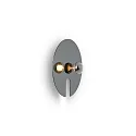 Wever & Ducré Luminaire mural MIRRO WALL 1.0 E27 IP20, chrome, noir gradable