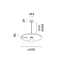 Wever & Ducré Luminaire à suspension MIRRO CEILING SUSP 2.0 E27 IP20, aluminium, noir mat 