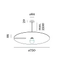 Wever & Ducré Luminaire à suspension MIRRO CEILING SUSP 3.0 E27 IP20, aluminium, noir mat 