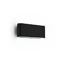 Luminaire mural d’extérieur KIOSK 1.0 haut bas, avec optique de lentille IP65, noir mat gradable