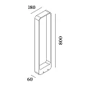 Wever & Ducré Lampadaire d'extérieur TAPE 8.0 - 80CM IP65, gris foncé, mat gradable