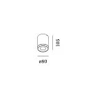 Plafonnier extérieur TUBE 1.0 PAR16 Bas, cylindrique, rigide GU10 IP65, bronze