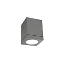 Plafonnier extérieur TUBE CARRÉ 1.0 LED PHASE Bas, angulaire, rigide IP65, gris foncé gradable