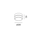 Wever & Ducré ceiling luminaire BLAS 1.0 round, surface-mounted version IP65, mat, traffic white dimmable