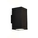 Luminaire mural d'extérieur TUBE CARRÉ WALL 2.0 PAR16 haut / bas, bilatéral GU10 IP65, noir