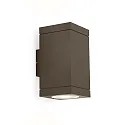Luminaire mural d'extérieur TUBE CARRÉ WALL 2.0 PAR16 haut / bas, bilatéral GU10 IP65, bronze