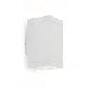 Luminaire mural d'extérieur TUBE CARRÉ WALL 2.0 PAR16 haut / bas, bilatéral GU10 IP65, blanche