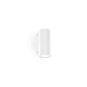 Luminaire mural d’extérieur TRAM WALL 2.0 2 voies, cylindrique, dimmable IP65, blanc mat gradable