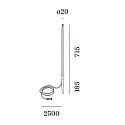 gorund spike luminaire REED 2.0 - 24V PLUG&PLAY long, with plug, on/off, Plug&Play IP65, anthracite 