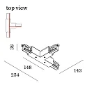 Wever & Ducré Accessory for 3-phase tracks - T-coupler 1.0 with feed-in option, earth inside / left, white