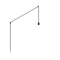 Suspension pendulaire WIRO PLUG AND PLAY E27 850CM 1 voie, sans abat-jour, avec prise de courant