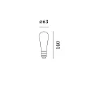 Wever & Ducré Ampoule Edison forme d'ampoule E27 5,9W 532lm 2200K CRI 90-100 gradable