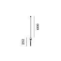 Wever & Ducré Pied de lampe SWAM STRAIGHT POLE 600, bronze