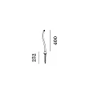 Wever & Ducré Pied de lampe SWAM CURVED POLE 400, bronze