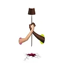 Zafferano Lampe à pique à accu POLDINA IP54, rouille, laqué gradable