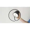 battery pendant luminaire POLDINA IP54, dark grey, lacquered dimmable