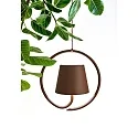 Zafferano Lampe suspendue à accu POLDINA IP54, rouille, laqué gradable