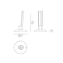 Zafferano Charging base for LED Luminaire PENCIL MODULO LUCE, IP20, Corten