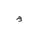 Clip de fixation PENCIL MODULO LUCE lot de 2, gris foncé