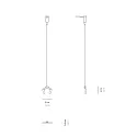 Zafferano Accessory for PENCIL MODULO LUCE Suspension brackets 1, set of 2, white