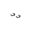 Clip de fixation PENCIL MODULO LUCE lot de 2, gris foncé