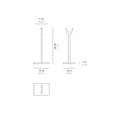 Zafferano Accessory for PENCIL MODULO LUCE Table brackets, set of 2, transparent